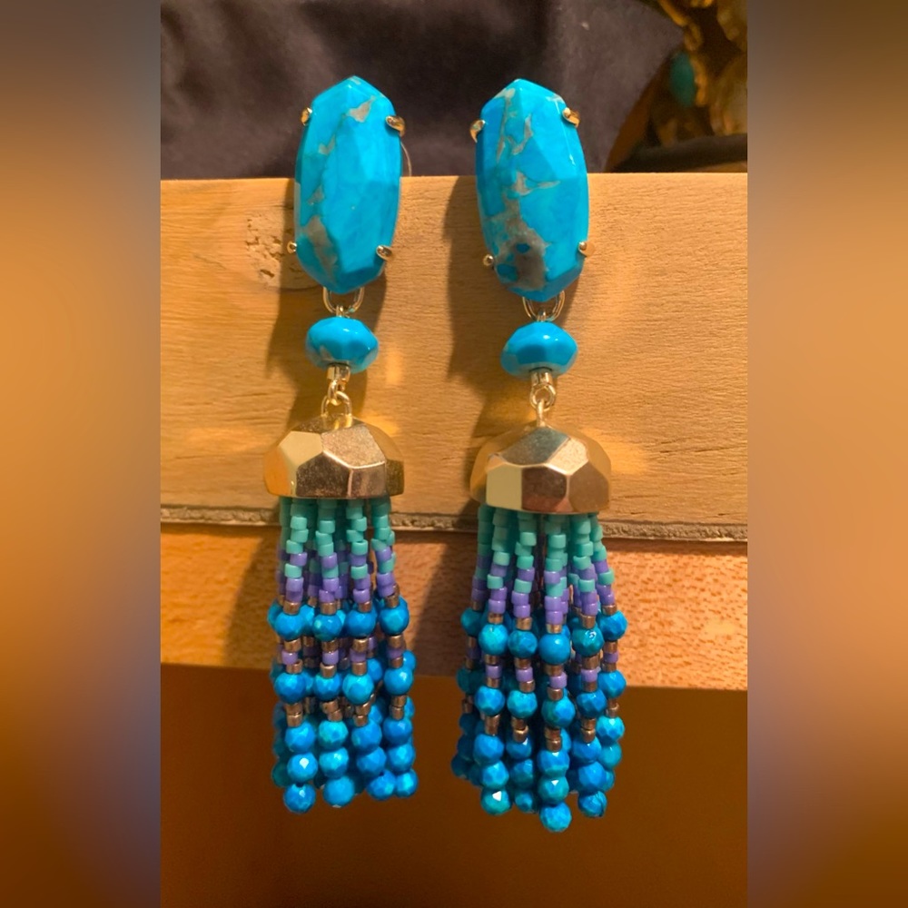 Kendra Scott turquoise Dove earrings